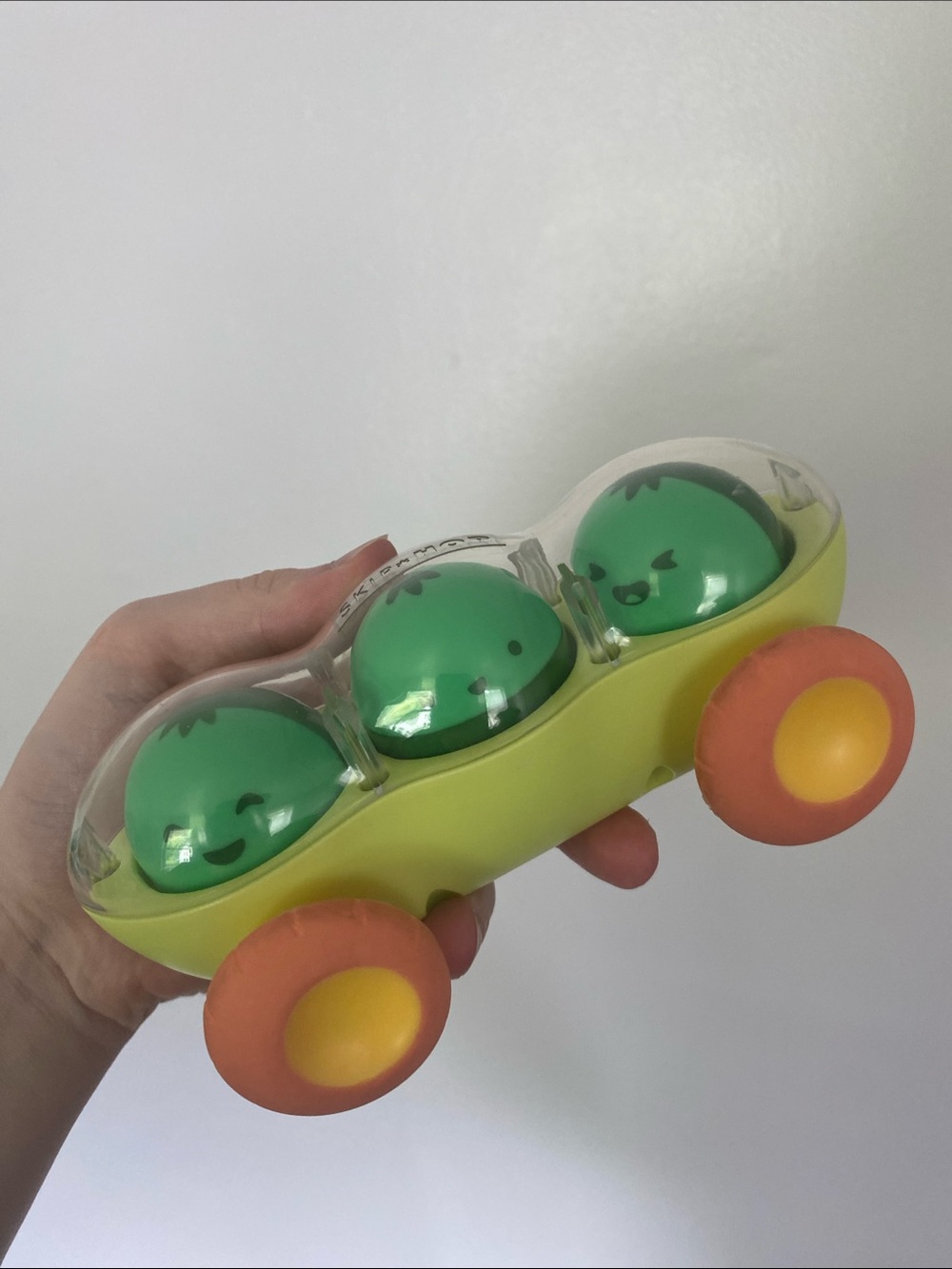 Green Pea Pod Push Car Toy - Kids Toy